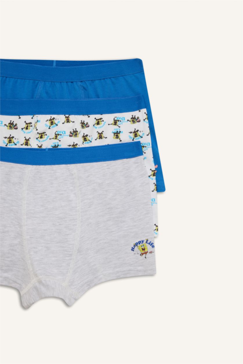 Young Boys - Teen Boys Blue Boy 3 piece SpongeBob Licensed Boxer