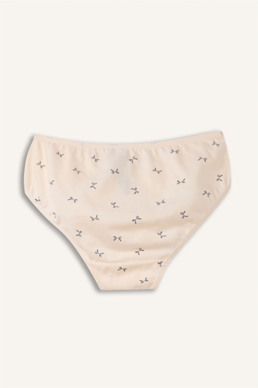 Girls & Teens White كلوت بناتي ممشط مطبوع - 3 قطع