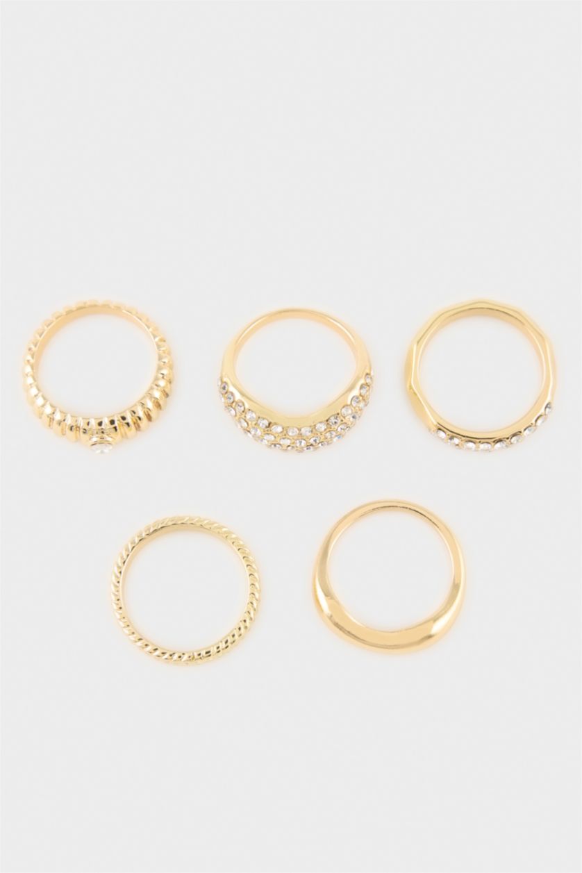 Kadın Altın Kadın 5'li Yüzük