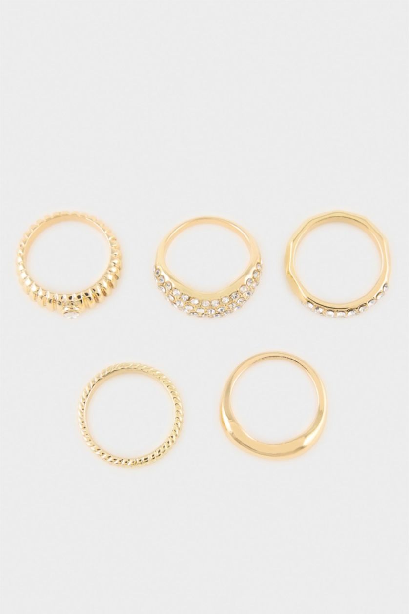 Kadın Altın Kadın 5'li Yüzük