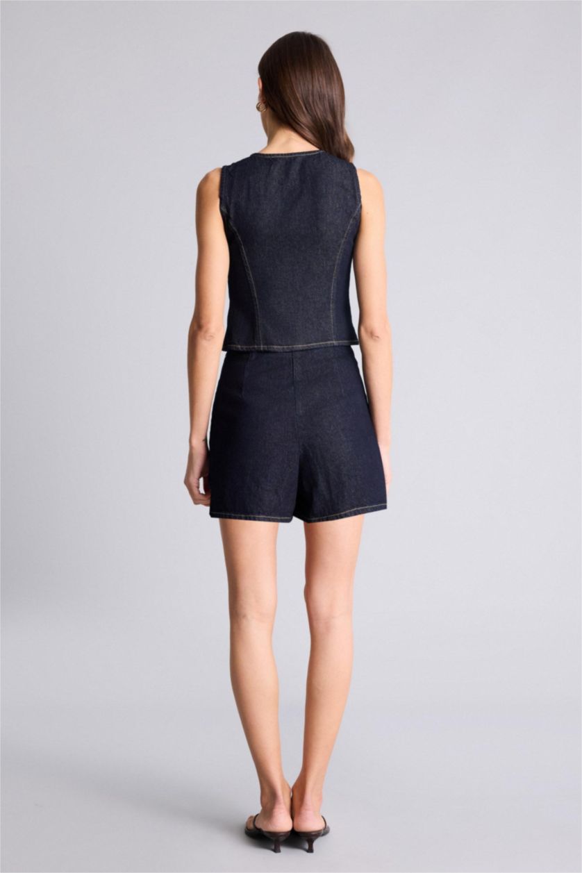 حريمي أسود أزرق شورت جينز