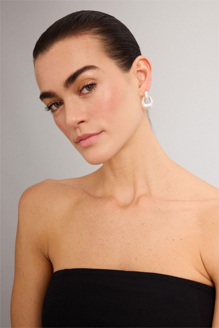 Kadın Gümüş Kadın 2'li Küpe