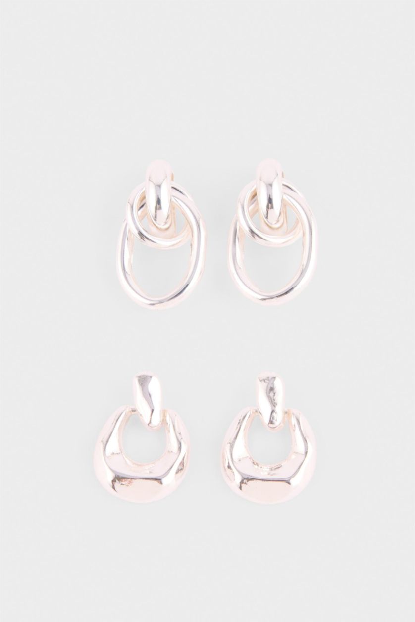 Kadın Gümüş Kadın 2'li Küpe