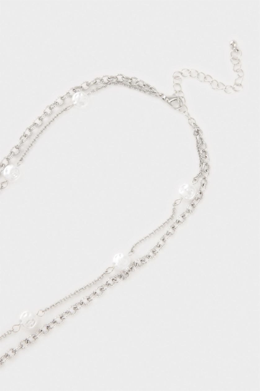 Women Gümüş 2 piece Necklace