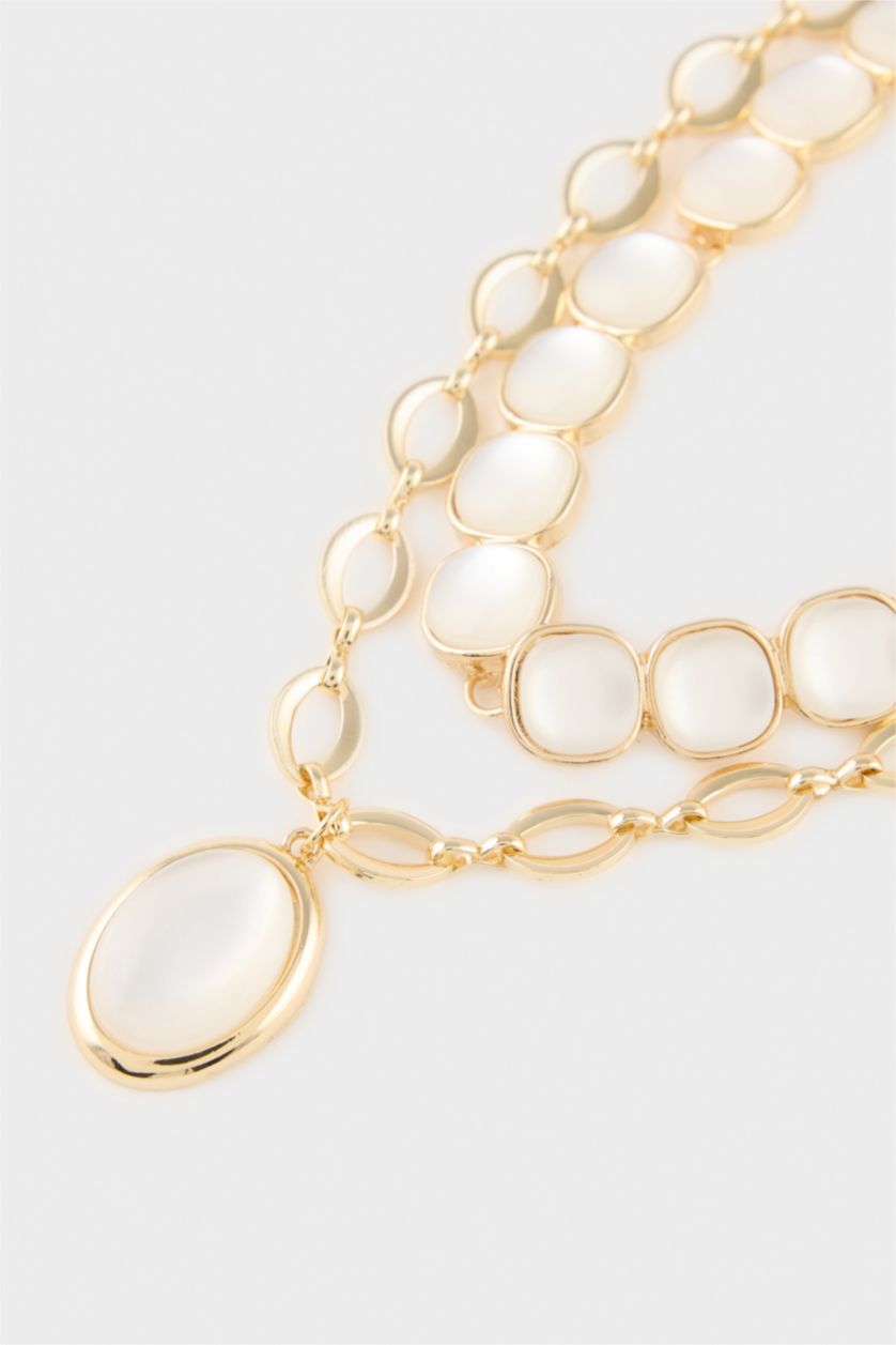 Kadın Altın Kadın 2'li Kolye