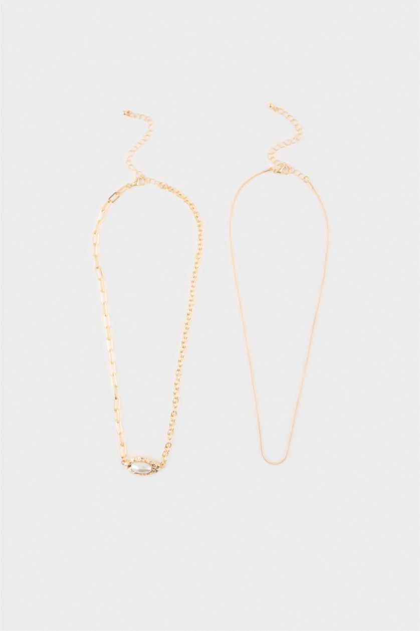 Kadın Altın Kadın 2'li Kolye