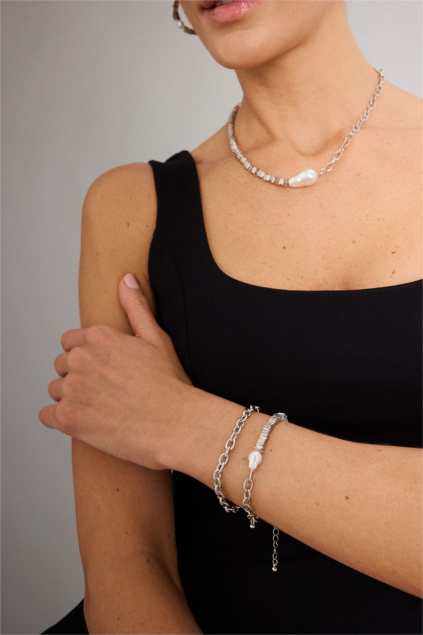 Kadın Gümüş Kadın 2'li Bileklik