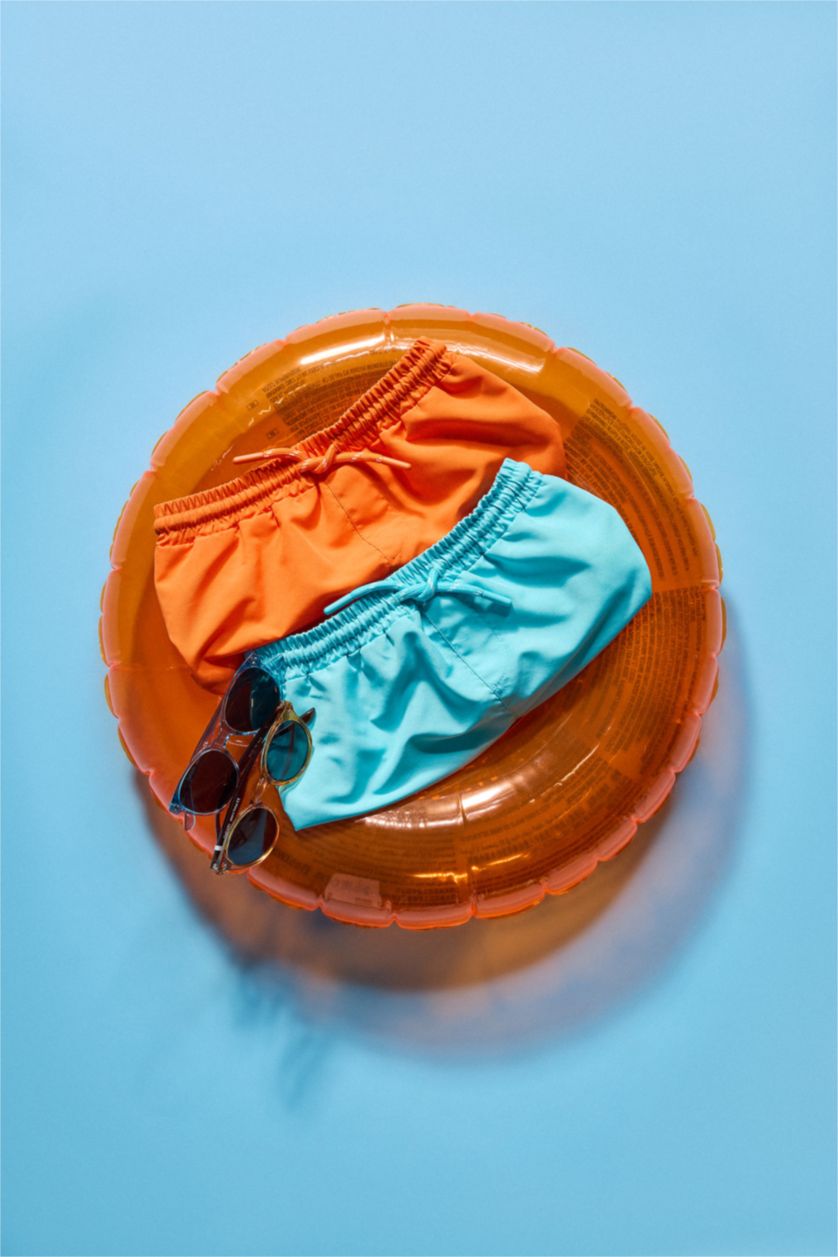 BABY BOY Orange Baby Boy Regular Fit Swim Shorts