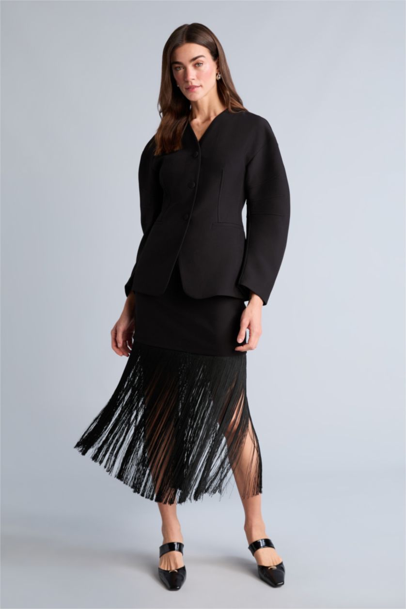 Kadın Siyah Kalem Mini Etek