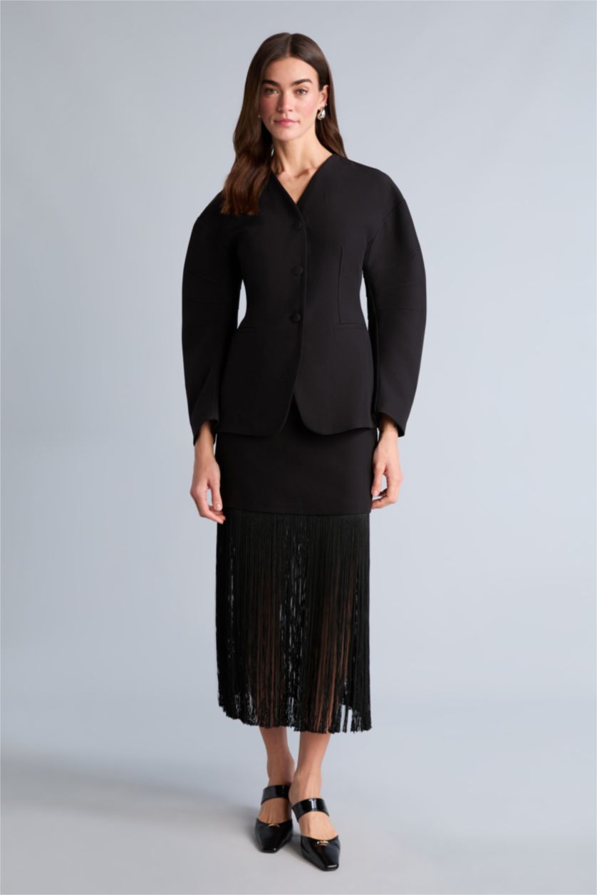 Kadın Siyah Kalem Mini Etek