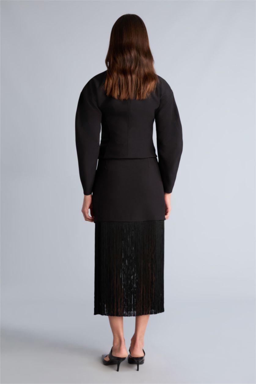 Kadın Siyah Kalem Mini Etek