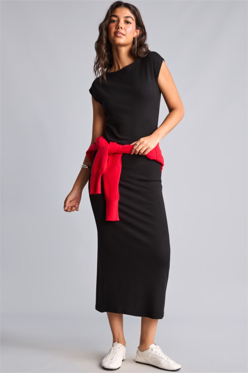 Women Black modal Maxi Dress
