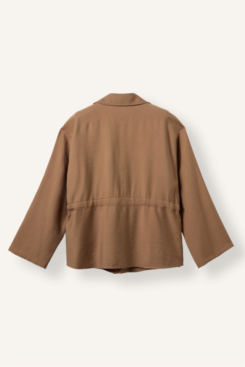 Kadın Camel Regular Fit Blazer Ceket