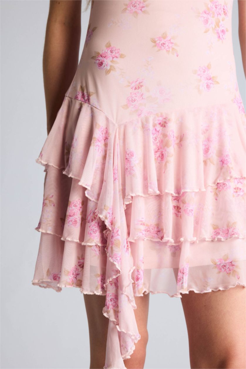 Женщины Светло-розовый Tulle Mini Dress