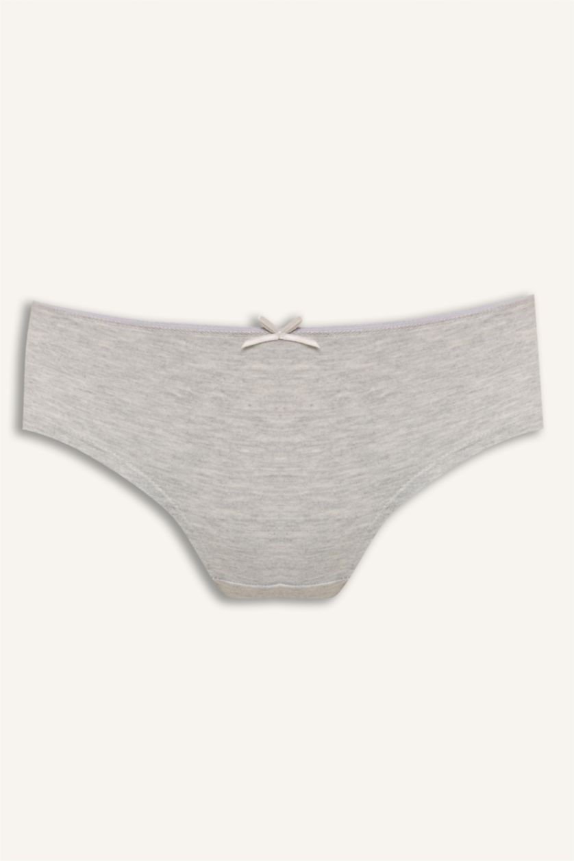 Woman Grey Melange Woman 3 piece Lace Detail Panties Set