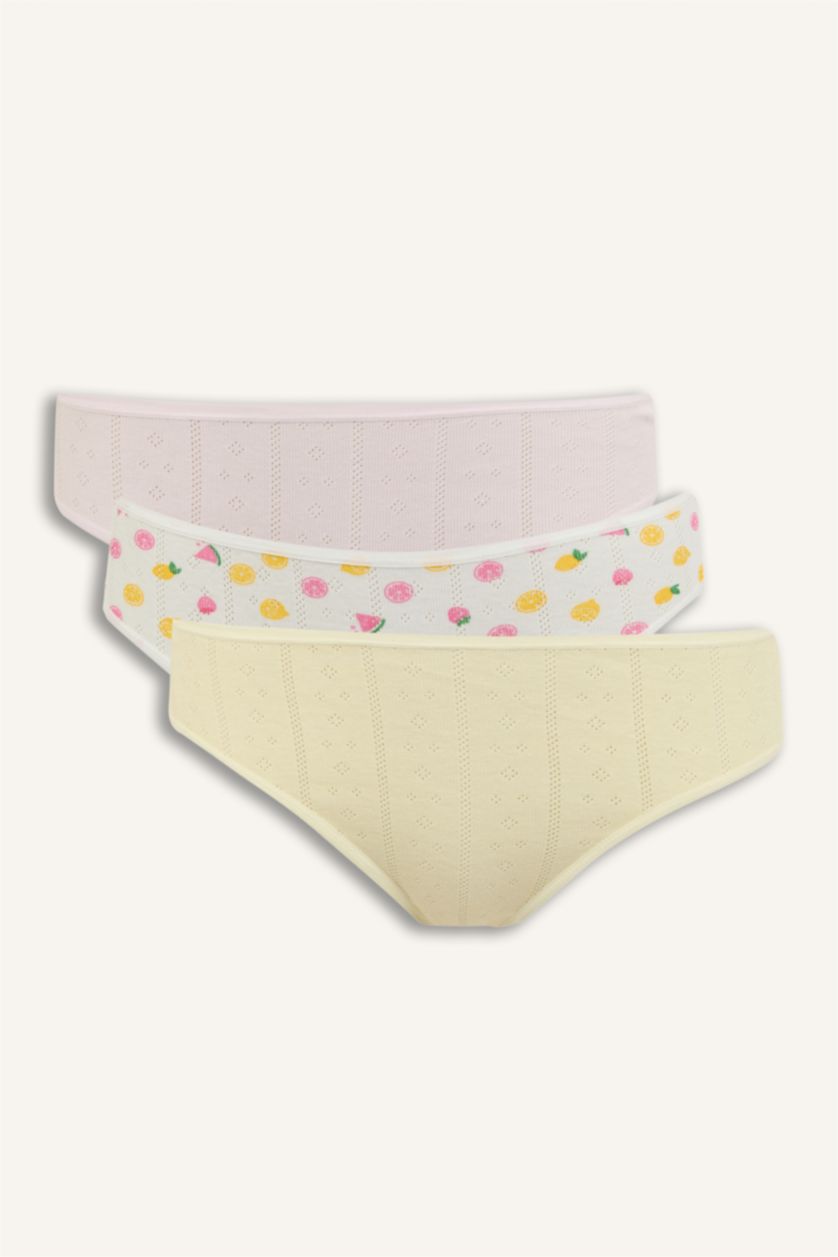 Kadın Açık Sarı 3'lü Külot Set