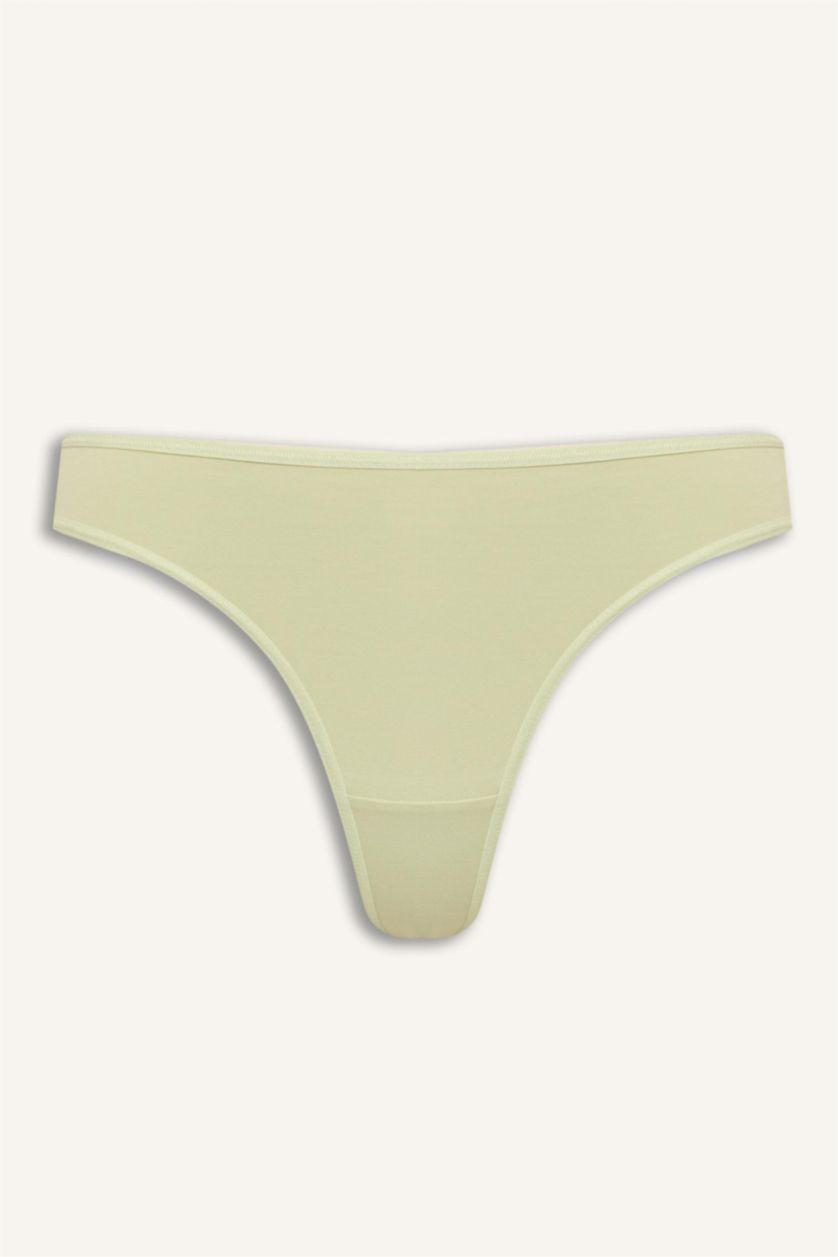 Woman Green Lace Detail 2 piece Panties Set