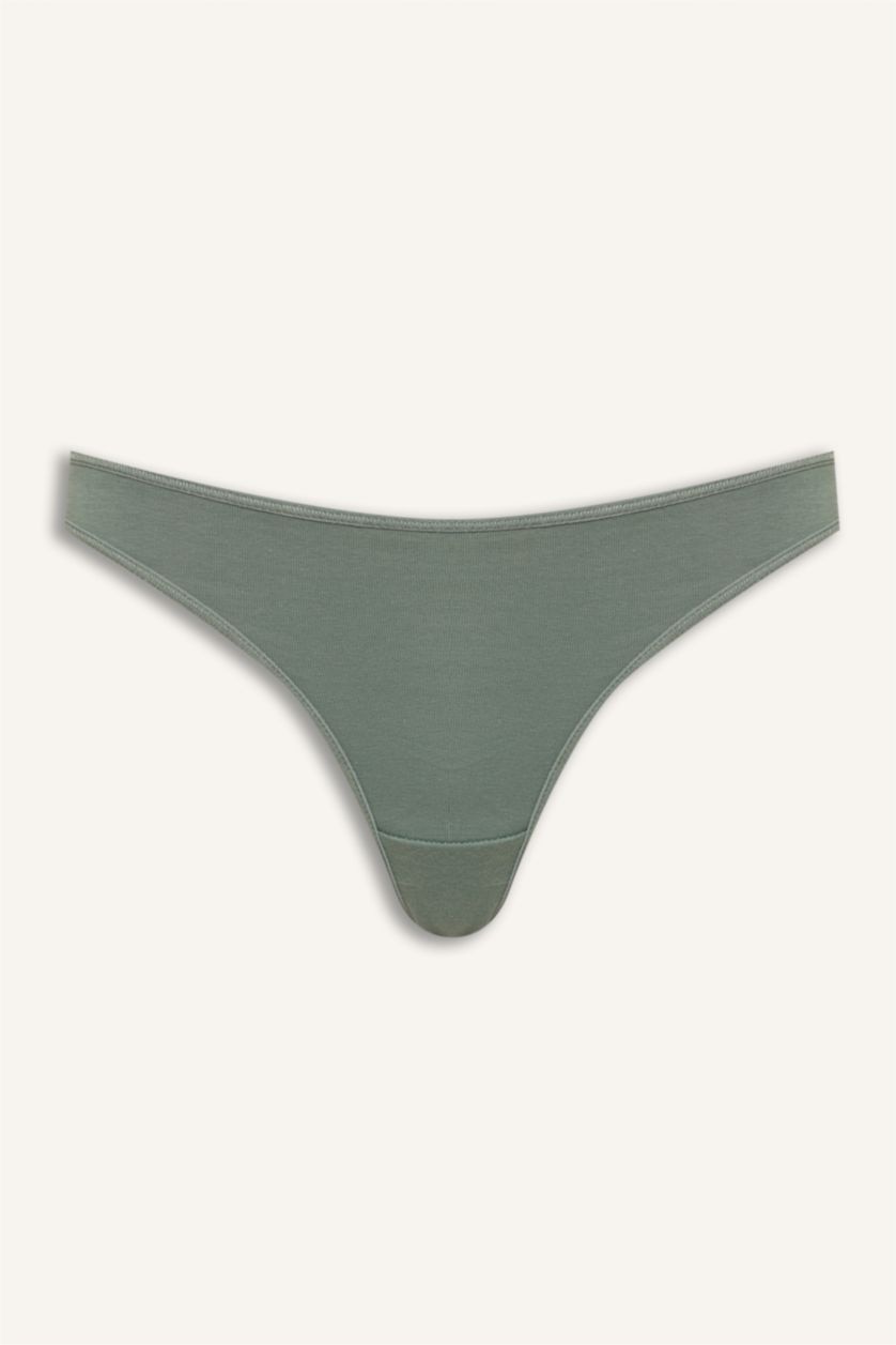 Woman Green Lace Detail 2 piece Panties Set