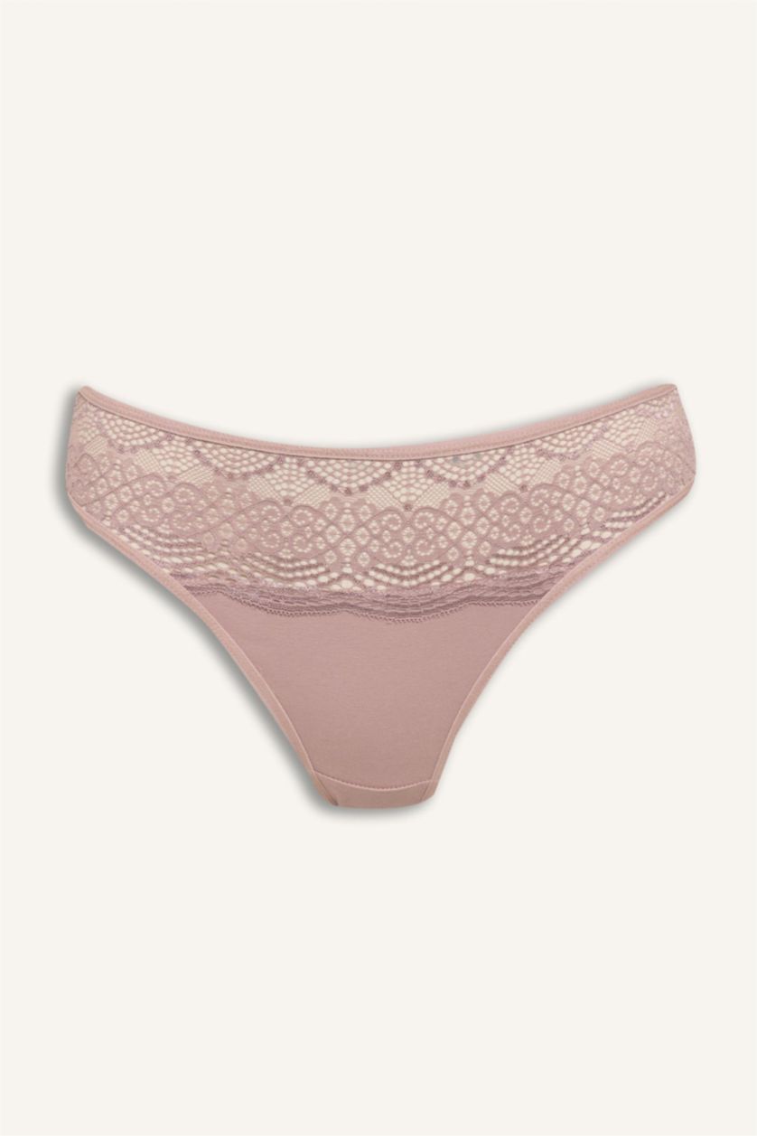 FEMME Écru Lot de 3 Culottes écrues avec détails en dentelle