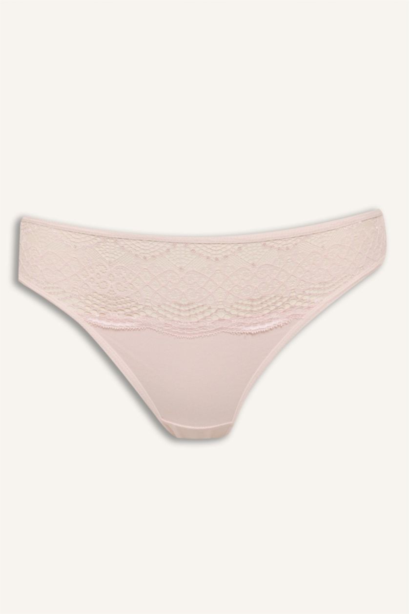 FEMME Écru Lot de 3 Culottes écrues avec détails en dentelle