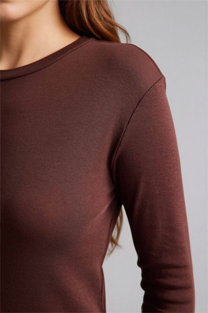 حريمي بني تونيك كم طويل سليم فيت