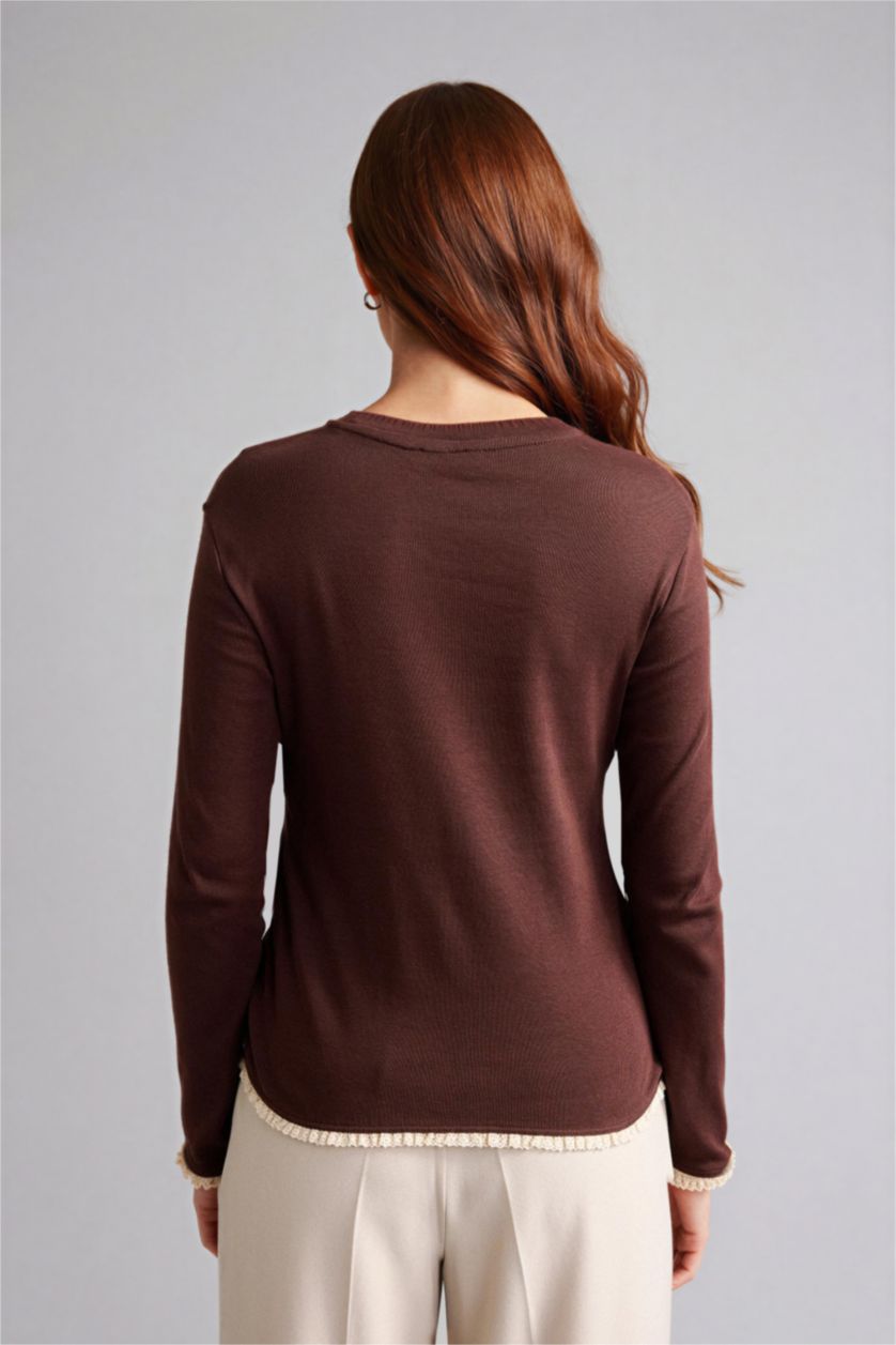 حريمي بني تونيك كم طويل سليم فيت