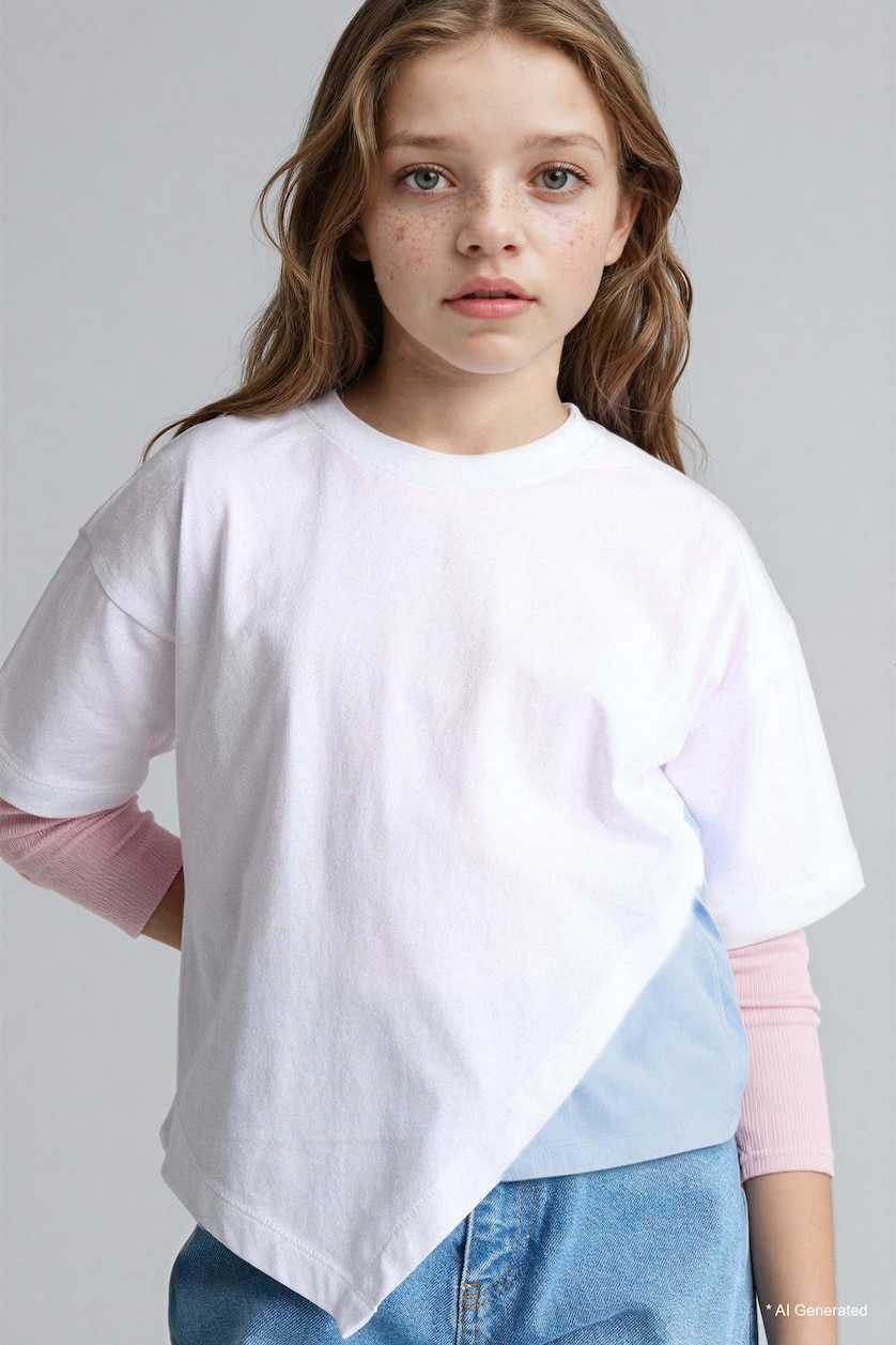 Young Girls - Teen Girls White Girl Relax Fit T-Shirt
