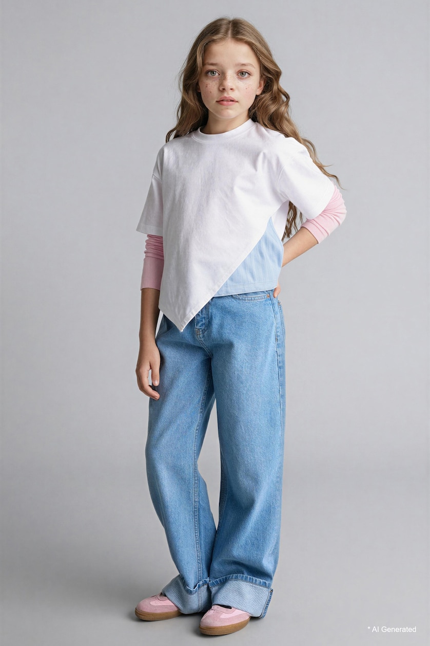 Young Girls - Teen Girls White Girl Relax Fit T-Shirt