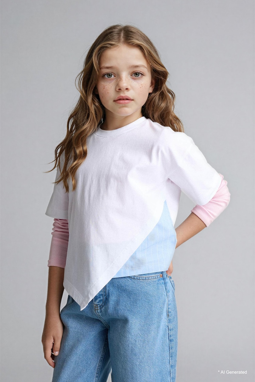 Young Girls - Teen Girls White Girl Relax Fit T-Shirt
