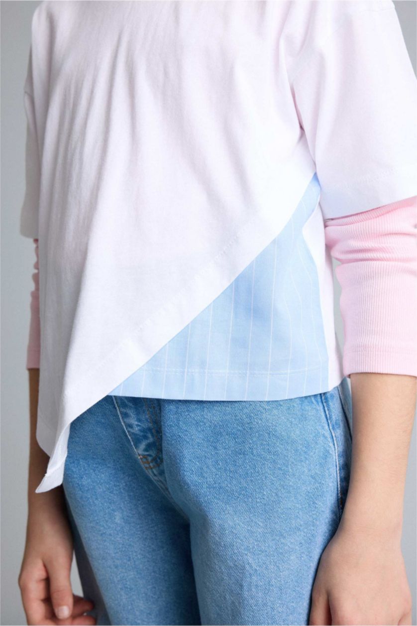 Girls & Teens White Relax Fit Short Sleeve T-Shirt