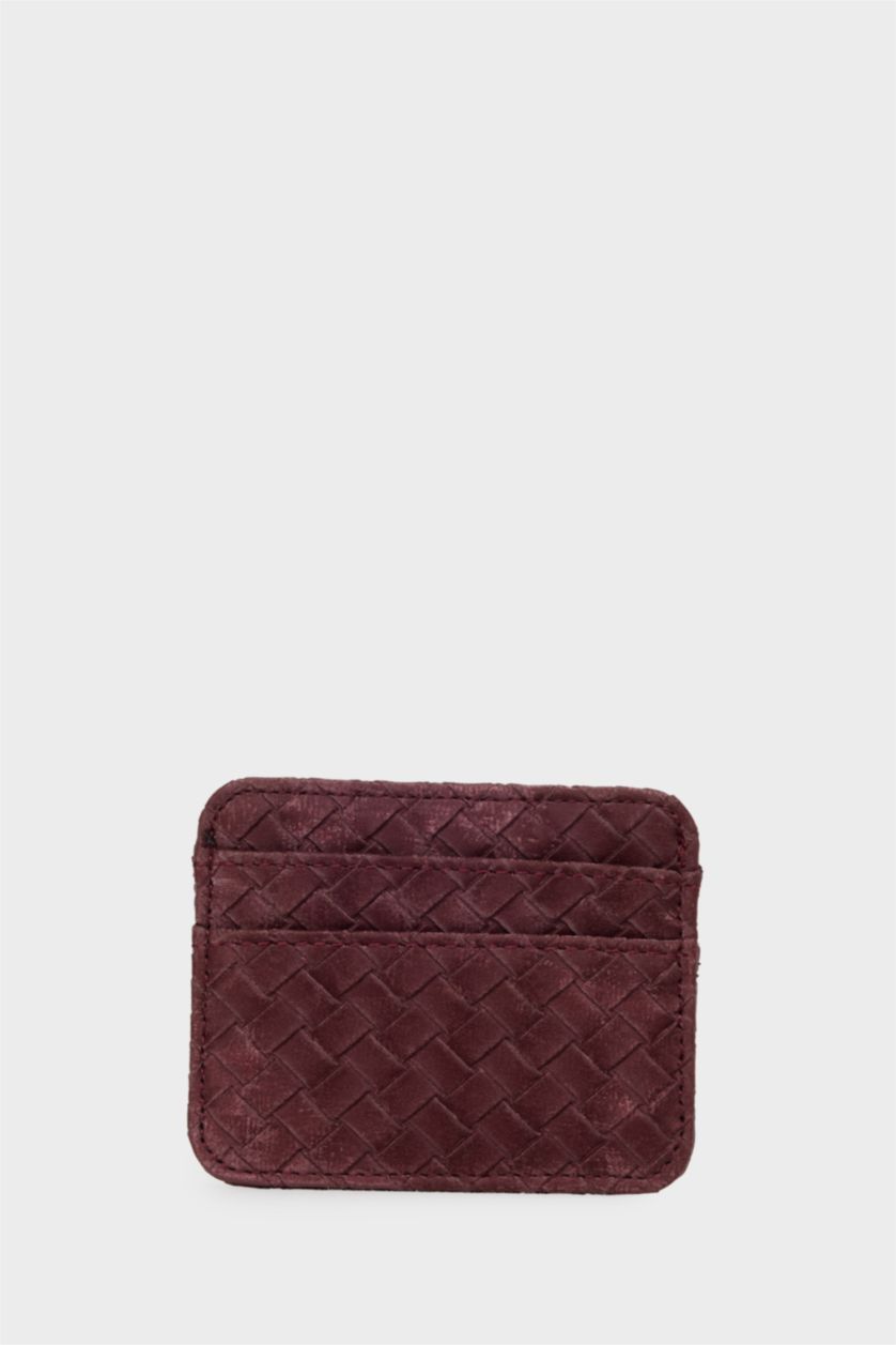 Kadın Bordo Kadın Süet Kartlık