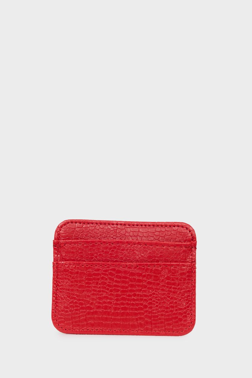 Kadın Kırmızı Kadın Suni Deri Kartlık