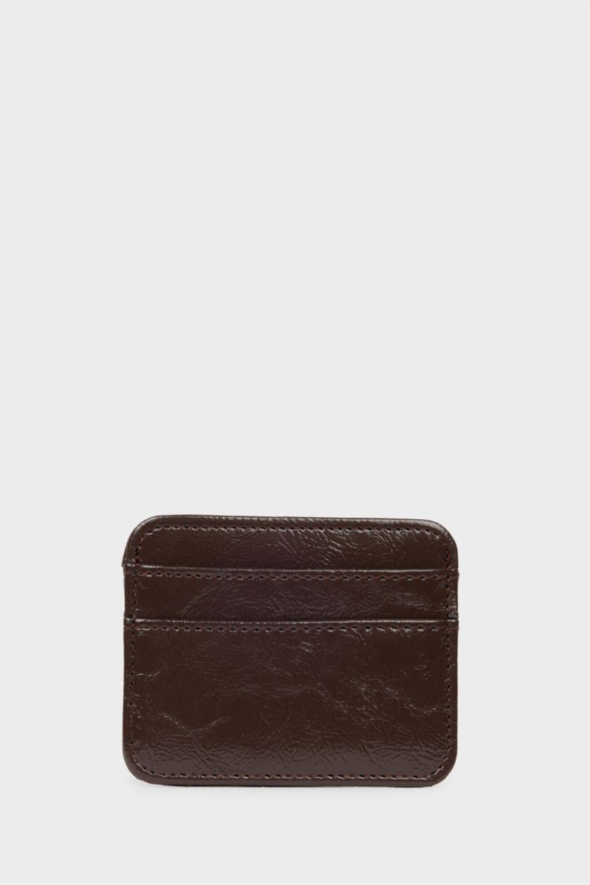 Kadın Kahve Kadın Suni Deri Kartlık