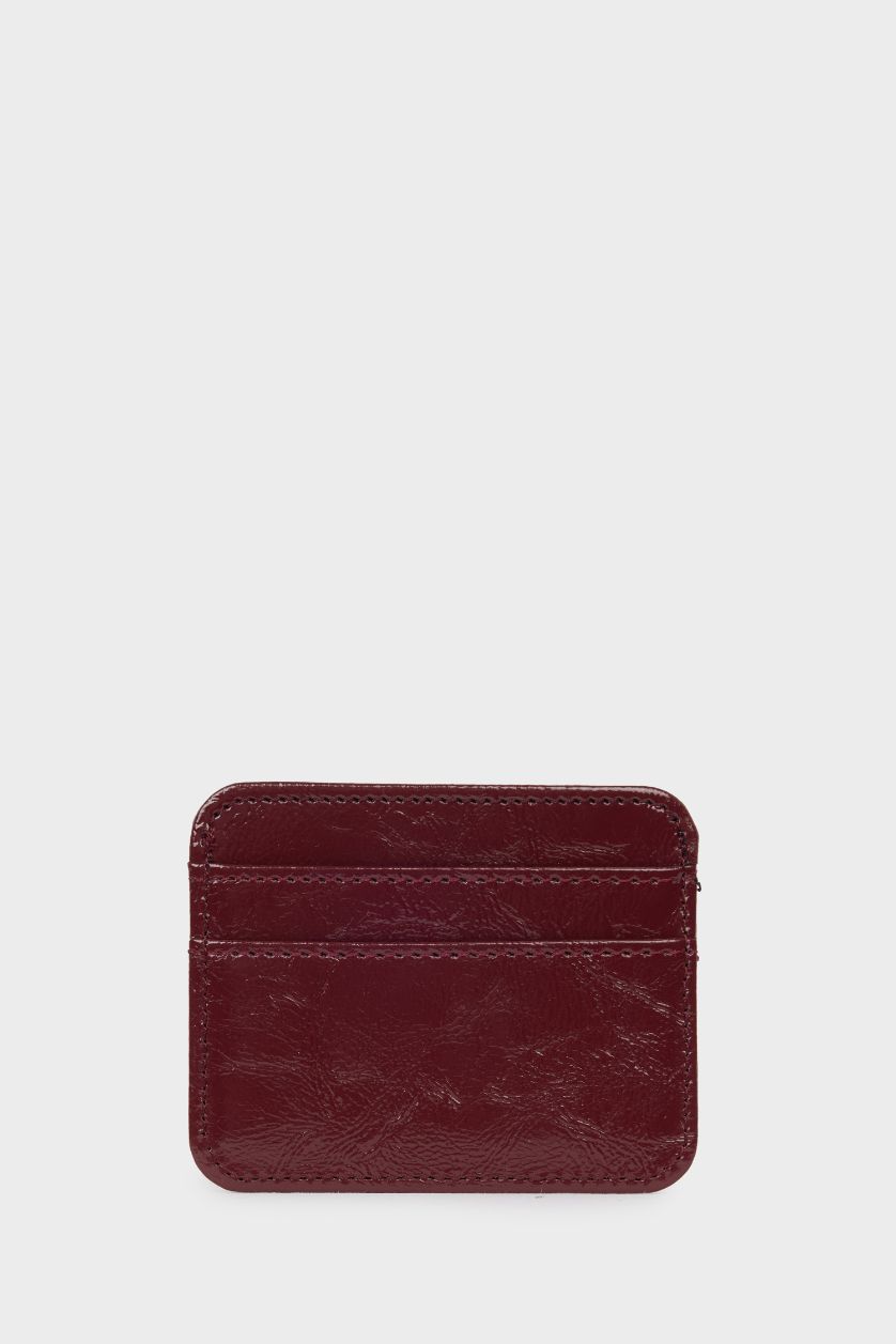 Kadın Bordo Kadın Suni Deri Kartlık