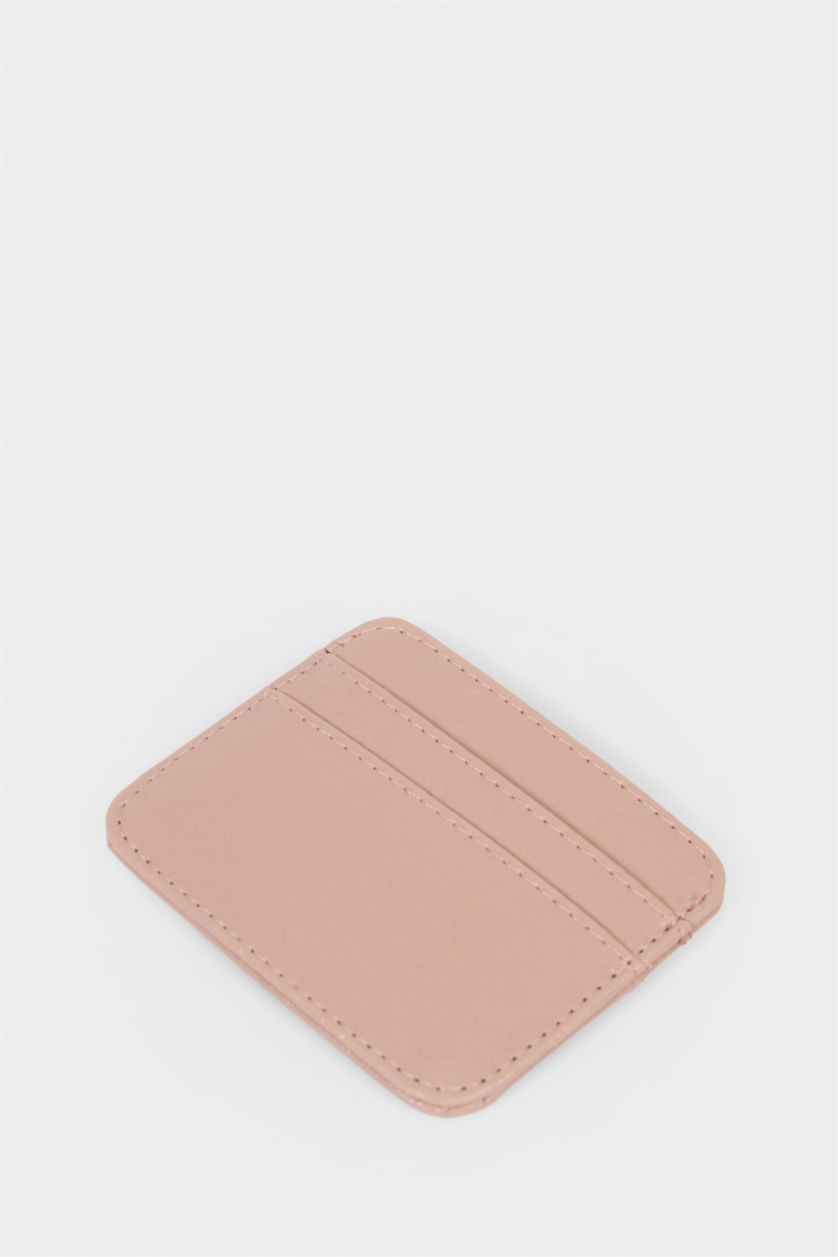 Kadın Pudra Pembe Kadın Suni Deri Kartlık