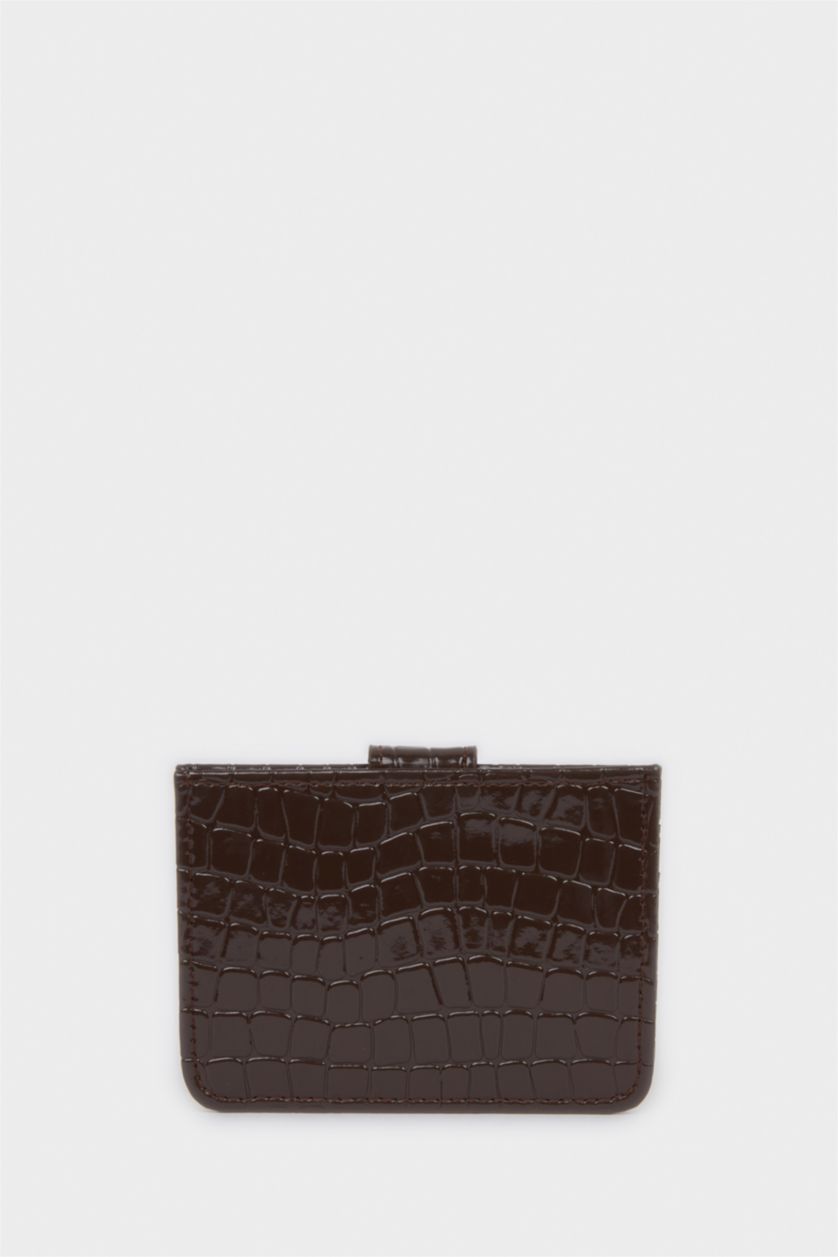 Kadın Kahve Kadın Suni Deri Kartlık