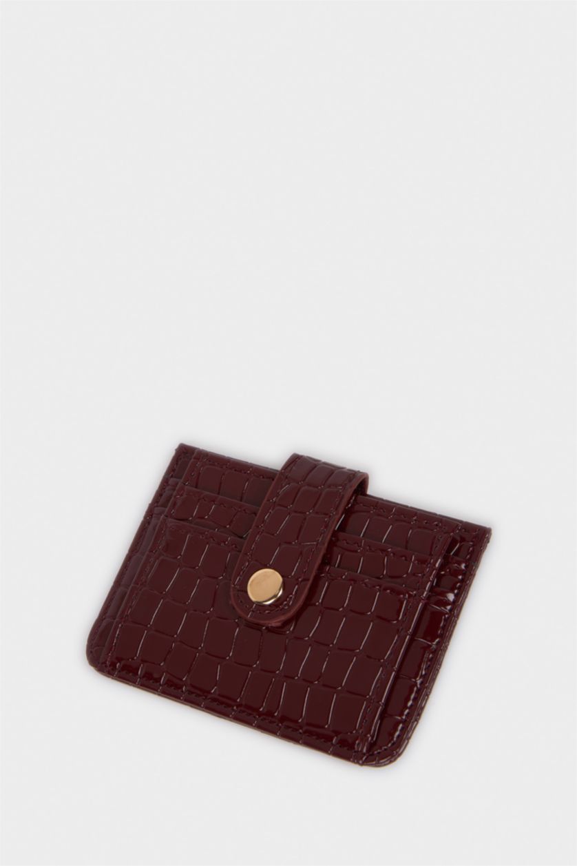 Kadın Bordo Kadın Suni Deri Kartlık