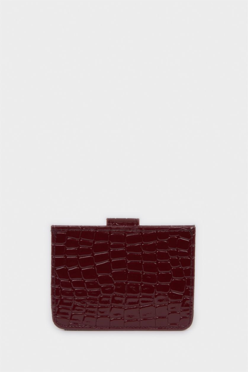 Kadın Bordo Kadın Suni Deri Kartlık