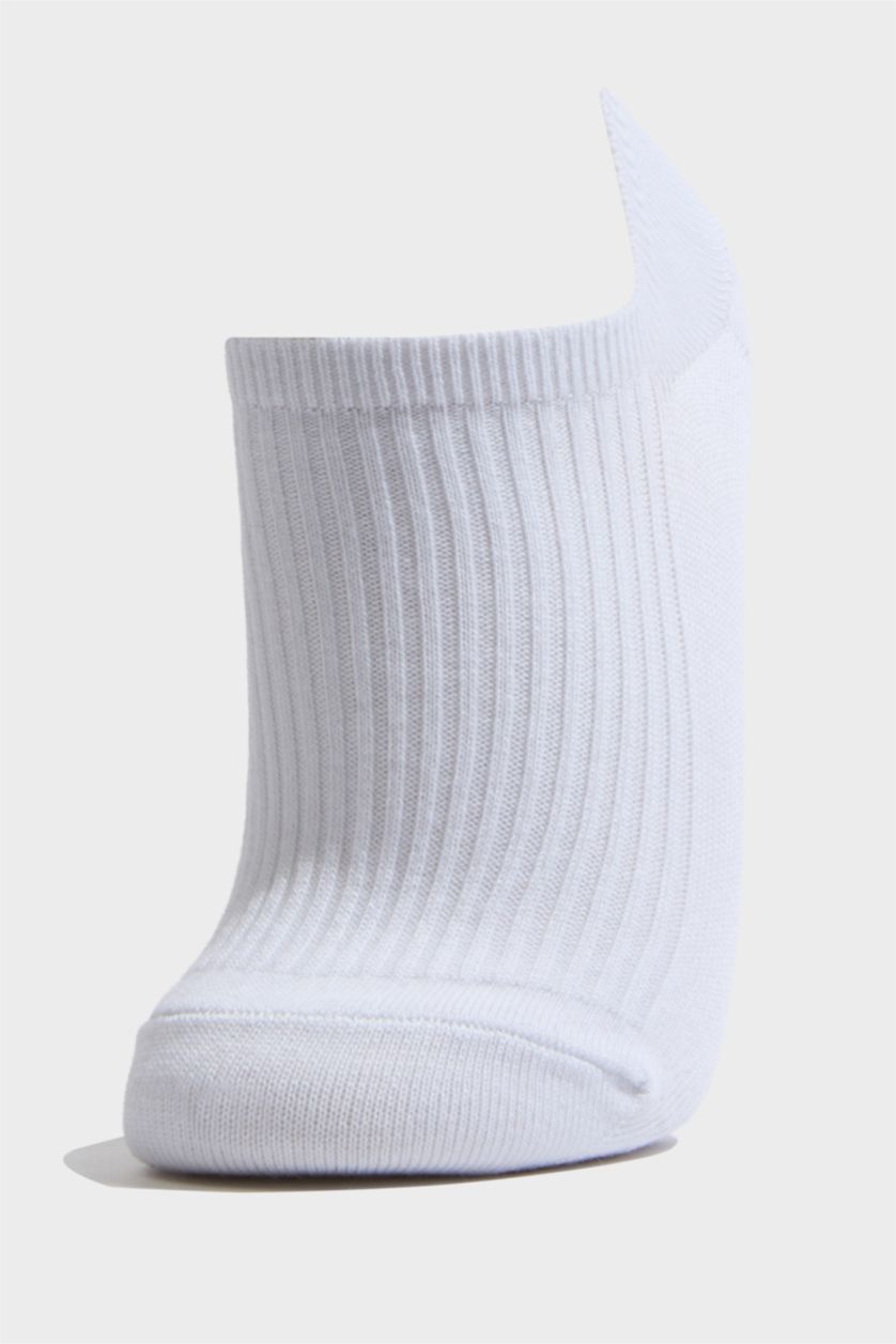 Kadın Yeşil Kadın Rahat Lastikli 5'li Pamuklu Sneaker Çorap