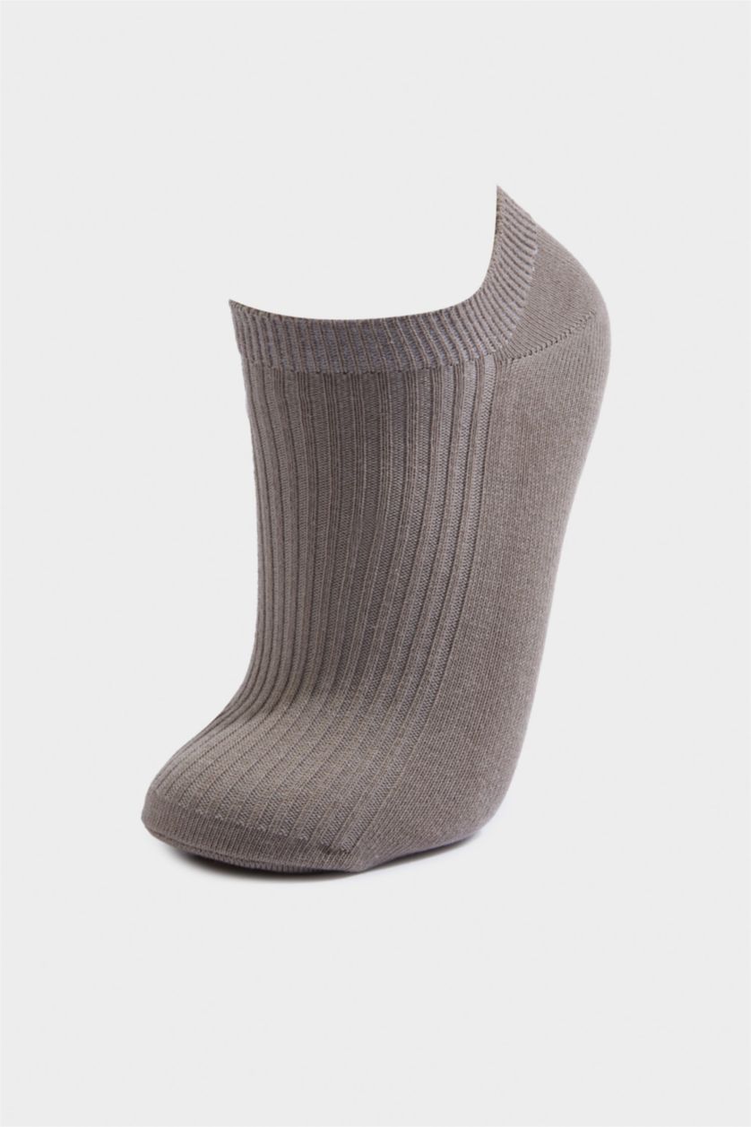 Kadın Kahve Kadın Rahat Lastikli 5'li Pamuklu Patik Çorap