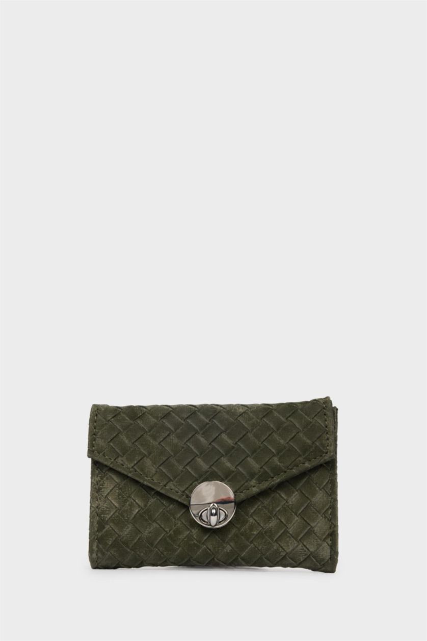 Women Khaki Woman Faux Leather Wallets