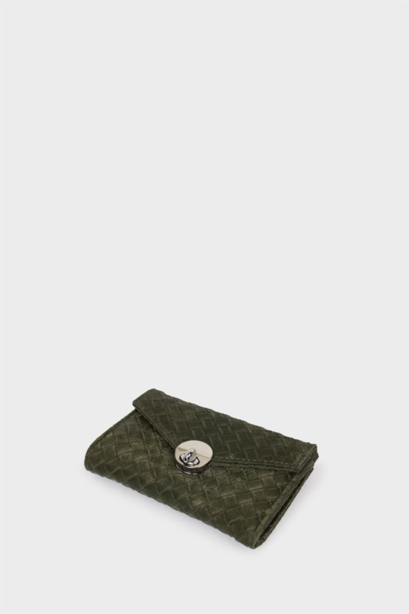 Women Khaki Woman Faux Leather Wallets