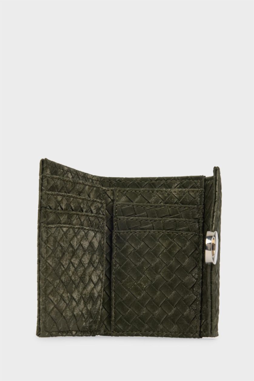 Women Khaki Woman Faux Leather Wallets