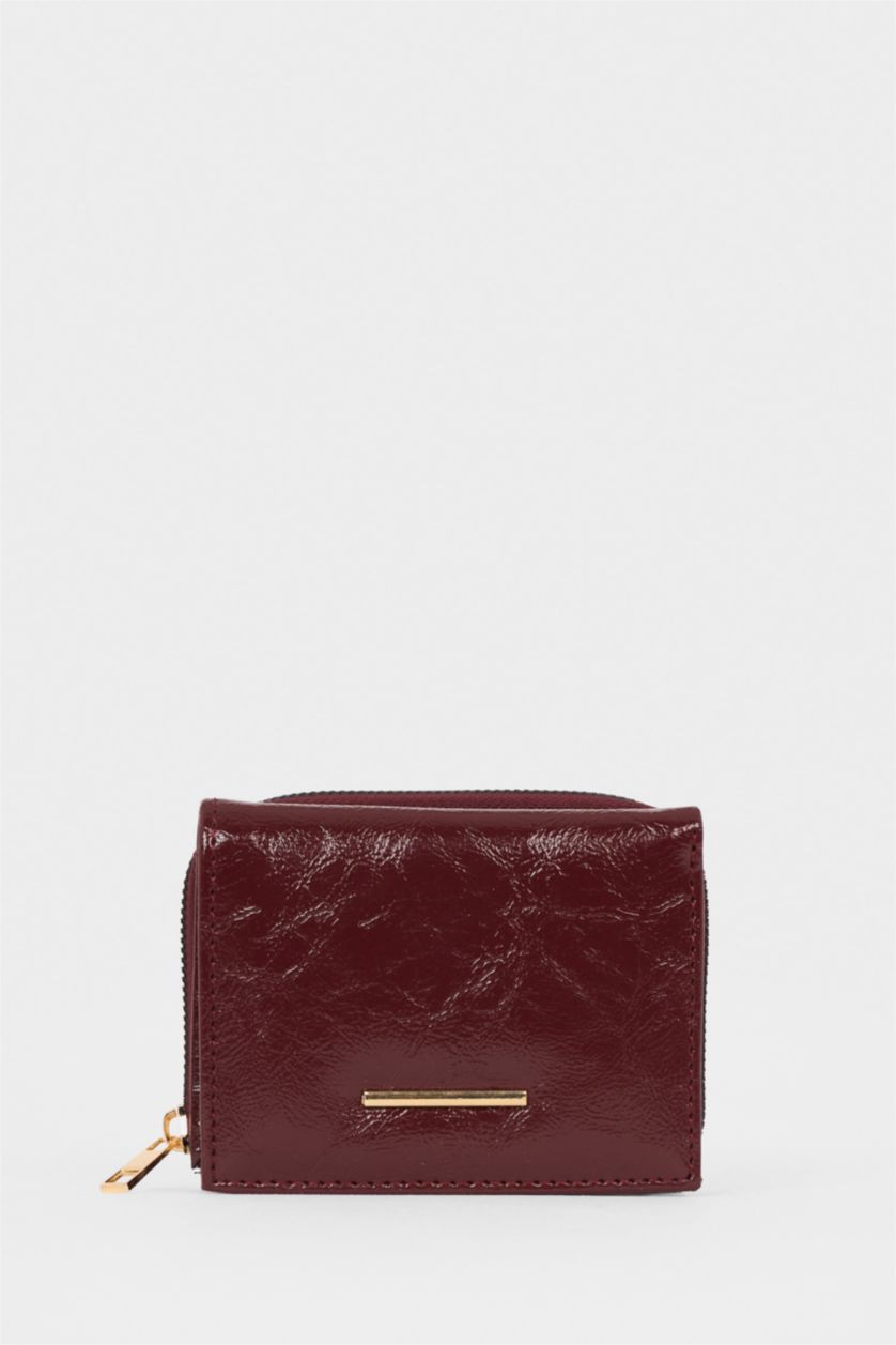 Kadın Bordo Kadın Suni Deri Cüzdan