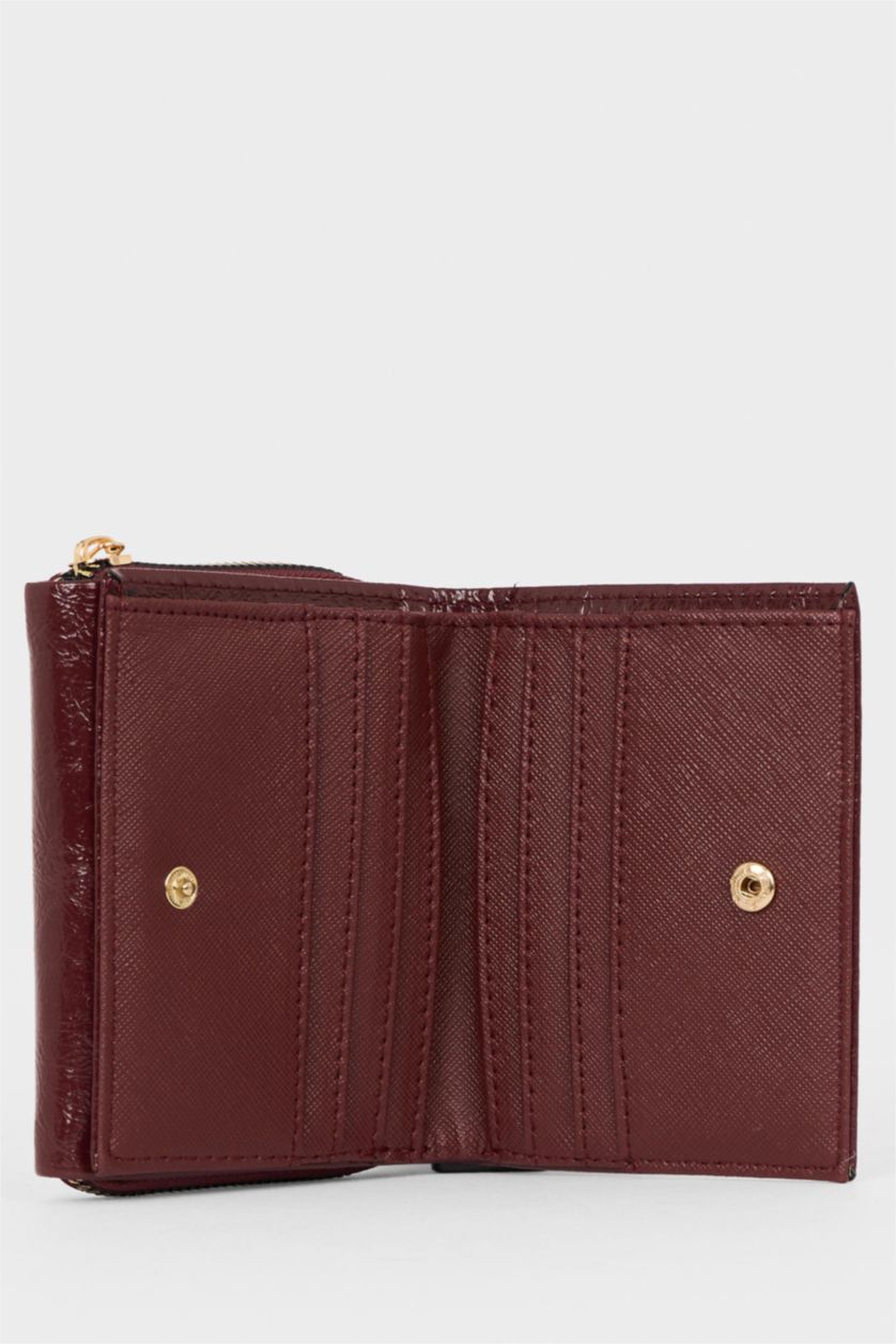 Kadın Bordo Kadın Suni Deri Cüzdan