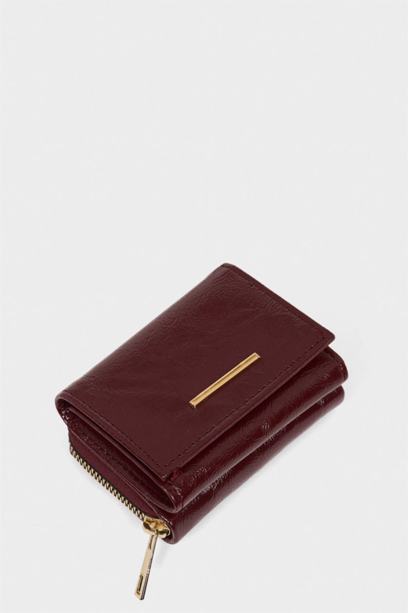 Kadın Bordo Kadın Suni Deri Cüzdan