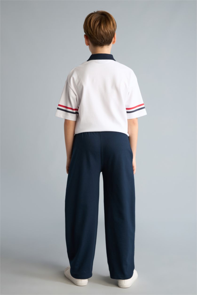 أولادي كحلي بنطلون اولادي قماش خفيف قصة عادية