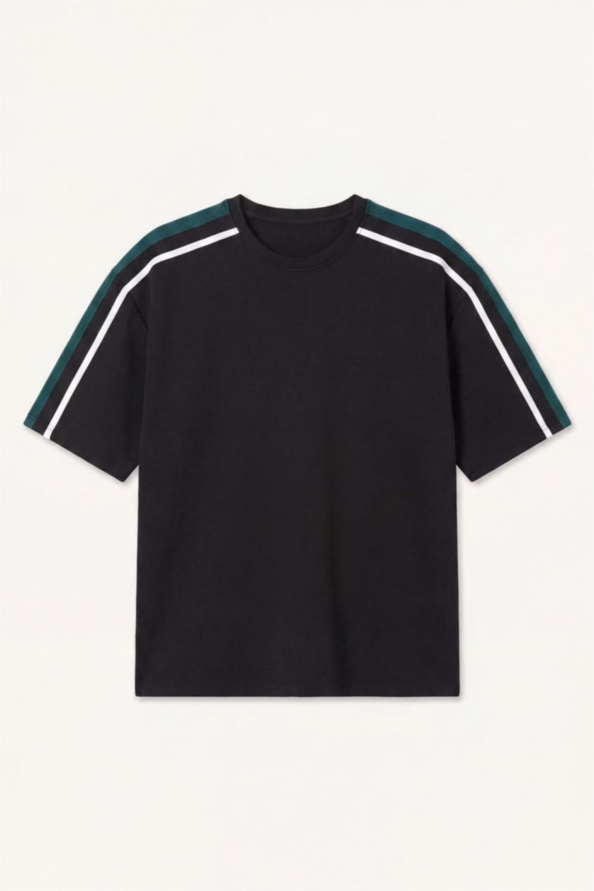 MAN Black Boxy Fit Short Sleeve T-Shirt