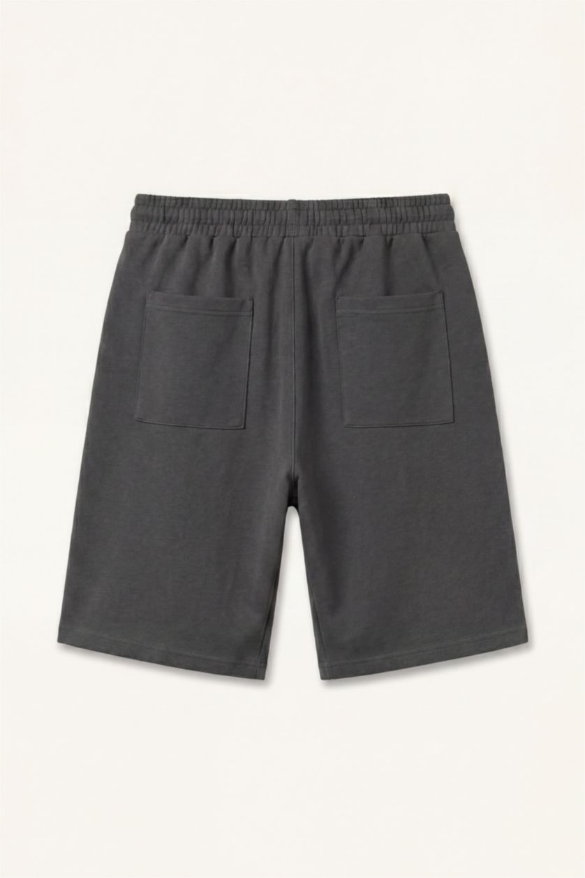 Man Anthracite Baggy Fit Plus Size Shorts