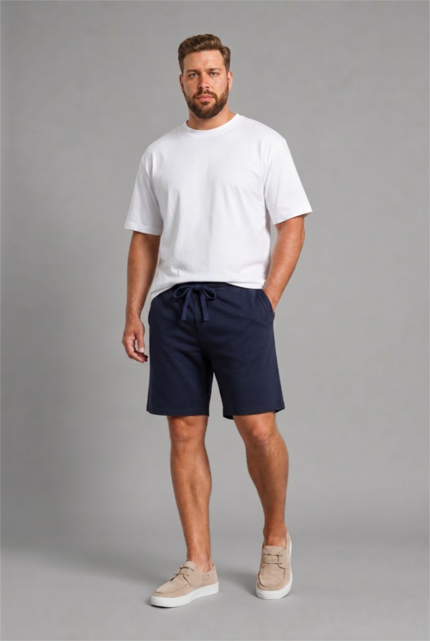 Men NAVY Baggy Fit Plus Size Shorts